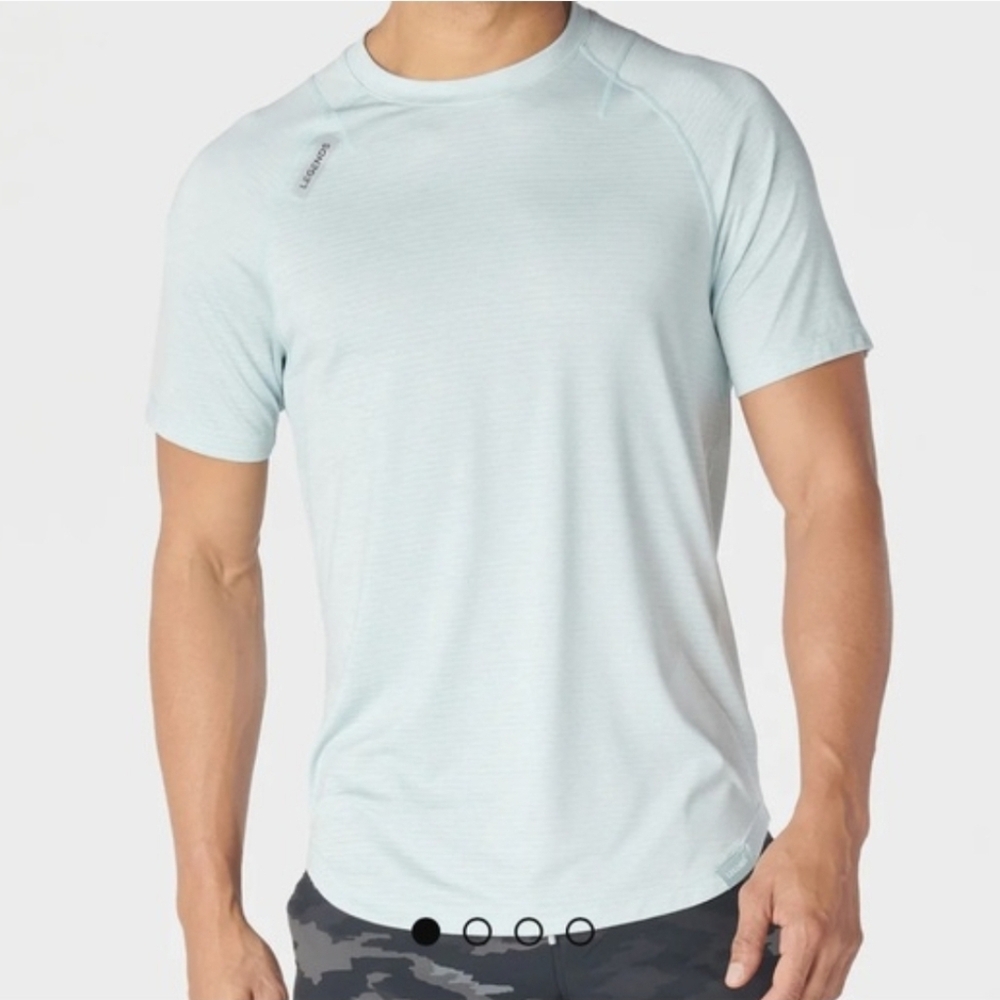 ENZO TEE CLOUD BLUE HEATHER, LARGE
